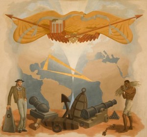 Triangle Trade Mural, Medford Post Office Painted by Henry Billings
