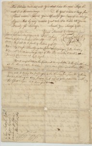 Mid-voyage letter and Contract for Captain peter Gwinn, P 4